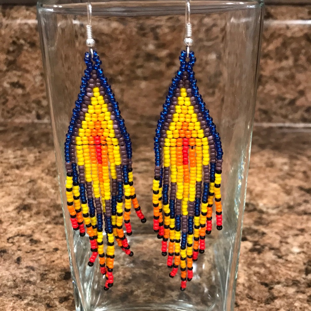 BEADED HANDMADE EARRINGS FROM COLOMBIA